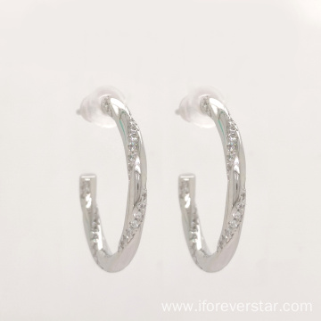 Wholesale Twisted Zirconia 925 Silver